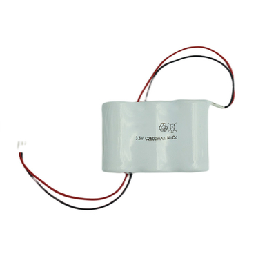 Δίπλα-δίπλα ελαφρύ πακέτο 3,6 Β C2500mAh NiCd 64g μπαταριών εξόδων κινδύνου