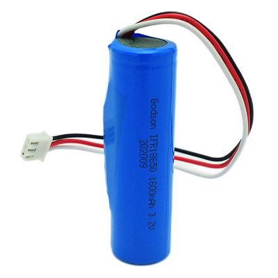 Ελαφριά κύτταρα 18650 3.2V 1600mAh μπαταριών Lifepo4 εξόδων πυρκαγιάς λίθιου