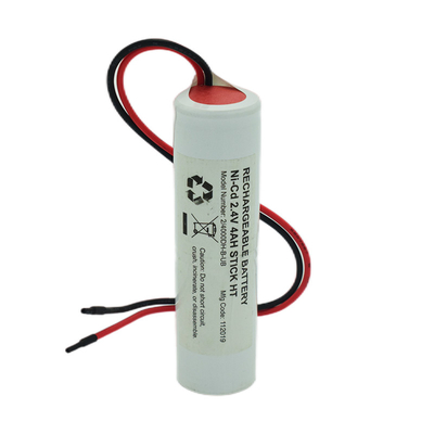 Ni Cd D4000mah 2.4 Volt έξοδος φωτός μπαταρίες Stick Type με λευκό PVC