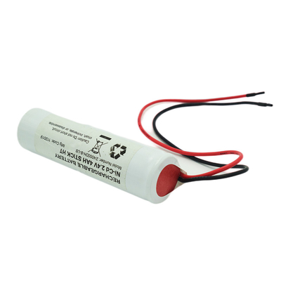 Ni Cd D4000mah 2.4 Volt έξοδος φωτός μπαταρίες Stick Type με λευκό PVC