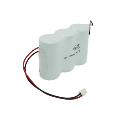 Δίπλα-δίπλα ελαφρύ πακέτο 3,6 Β C2500mAh NiCd 64g μπαταριών εξόδων κινδύνου