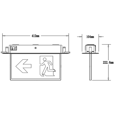 Τοποθετημένο έκτακτη ανάγκη Downlight άσπρο 4W 40lm EGS4MRB των οδηγήσεων λεπίδων