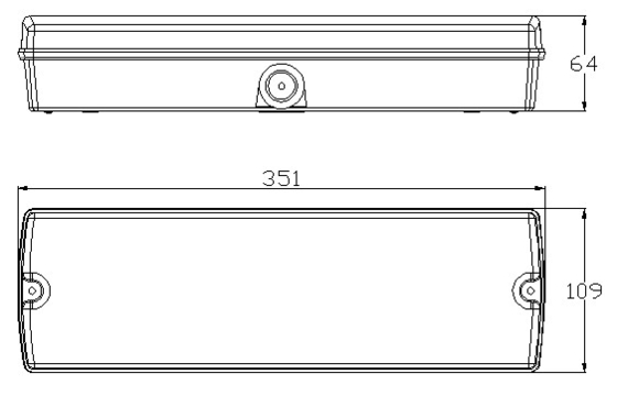 Μπαταρία ιόντων λιθίου 60Hz Φωτισμός έκτακτης ανάγκης LED Bulkhead White 4W 150lm Στήριξη οροφής