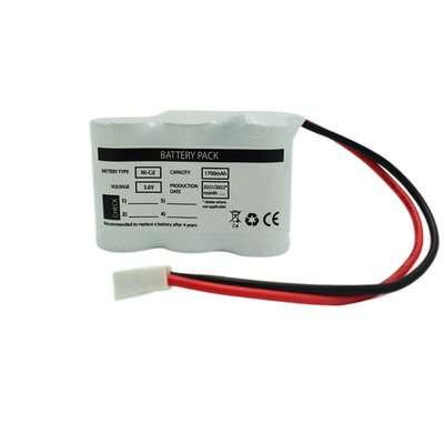 SC1700mah ελαφρύ πακέτο μπαταριών Cd Νι έκτακτης ανάγκης διαμόρφωση 3,6 βολτ δίπλα-δίπλα