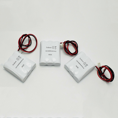 Ελαφρύ πακέτο NiCD AA900mAh 3.6V SBS Rechargable μπαταριών εξόδων κινδύνου AA