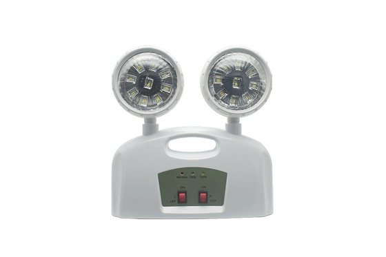 3W διπλό κεφαλικό φως έκτακτης ανάγκης AC 85-265V ABS με λαβή