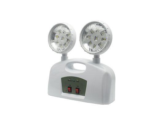 3W διπλό κεφαλικό φως έκτακτης ανάγκης AC 85-265V ABS με λαβή