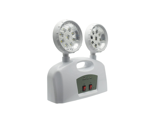 3W διπλό κεφαλικό φως έκτακτης ανάγκης AC 85-265V ABS με λαβή