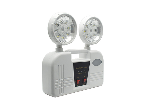 3 ώρες Διάρκεια 6W Twin Head Emergency Light AC 85-265V ABS