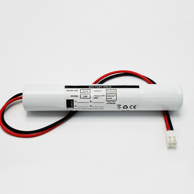 3.6V 2500mAh Ni-CD μπαταρία για φωτισμό έκτακτης ανάγκης με υψηλή οικονομική απόδοση