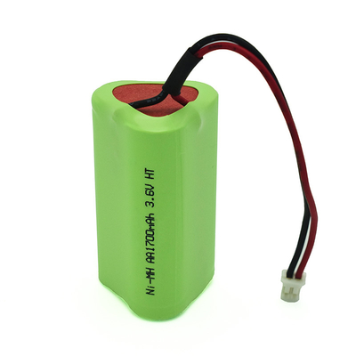 OEM PVC 3.6V Ni-Mh AA1700mAh Ανώτατη θερμοκρασία επαναφορτιζόμενη μπαταρία