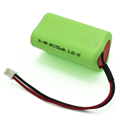 OEM PVC 3.6V Ni-Mh AA1700mAh Ανώτατη θερμοκρασία επαναφορτιζόμενη μπαταρία