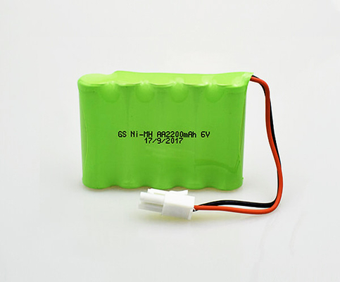 Επαναφορτιζόμενες ελαφριές μπαταρίες NiMH 2200mAh 6.0V εξόδων κινδύνου AA