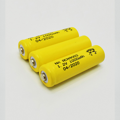 Κίτρινο PVC 1,2 επανακαταλογηστέος AA1000mAh μπαταριών Β Nicd τύπος ραβδιών κυττάρων