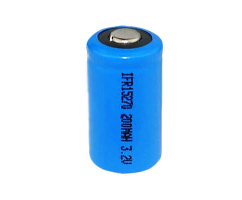 Μπλε επαναφορτιζόμενη μπαταρία 3.2V LiFePO4 IFR15270 200mAh