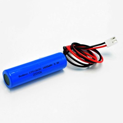 Κυλινδρικές ελαφριές μπαταρίες LiFePO4 IFR18650 1600mAh 3.2V εξόδων πυρκαγιάς