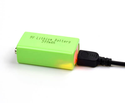 Ελαφριά μπαταρία 500mAh 9V λίθιου έκτακτης ανάγκης σιδήρου λίθιου με USB