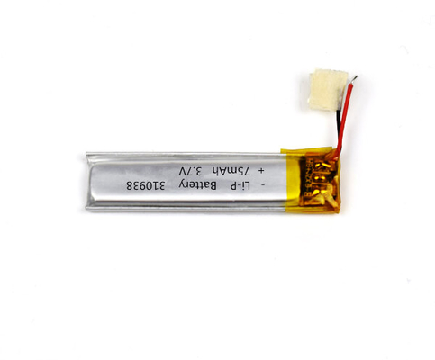 Ελαφριά λι-πολυμερής μπαταρία 310938 75mAh 3.7V έκτακτης ανάγκης με το συνδετήρα