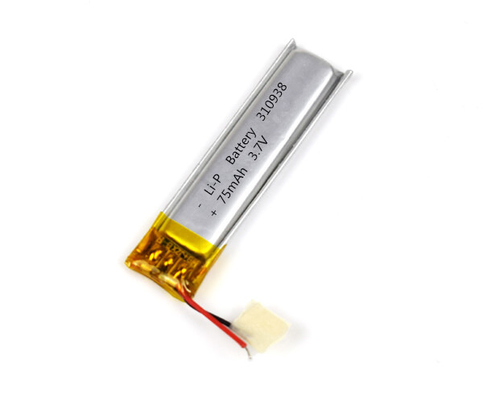 Ελαφριά λι-πολυμερής μπαταρία 310938 75mAh 3.7V έκτακτης ανάγκης με το συνδετήρα