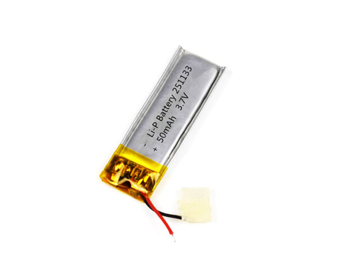 Πολυμερής μπαταρία 251133 50mAh 3.7V λίθιου με την καλή ζωή κύκλων