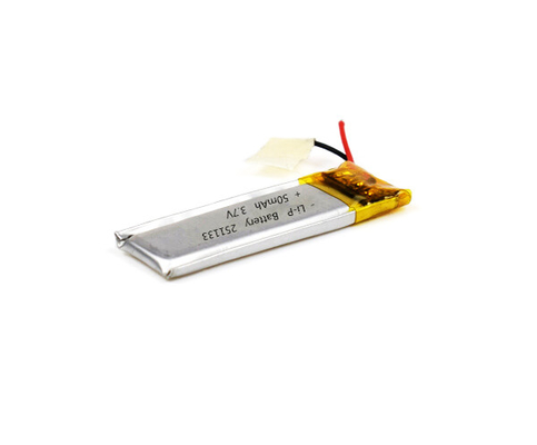 Πολυμερής μπαταρία 251133 50mAh 3.7V λίθιου με την καλή ζωή κύκλων