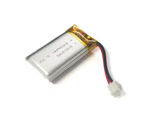 Πολυμερής μπαταρία 500mAh 3.7V λίθιου 802035 με τη σταθερή απόδοση