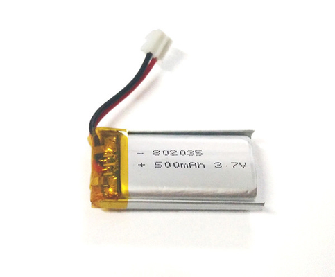 Πολυμερής μπαταρία 500mAh 3.7V λίθιου 802035 με τη σταθερή απόδοση