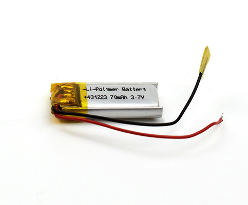 5g 431223 ελαφρύ 70mAh 3.7V μπαταριών λίθιου ιονικό κύτταρο έκτακτης ανάγκης