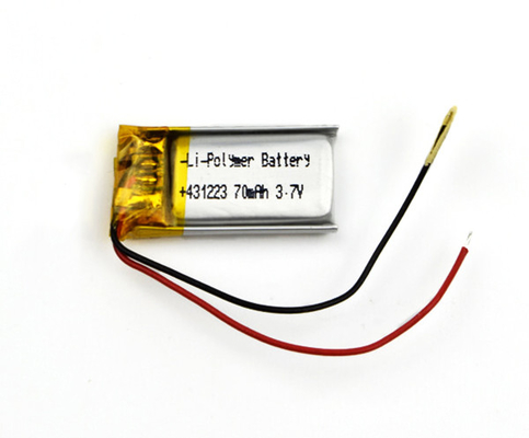 5g 431223 ελαφρύ 70mAh 3.7V μπαταριών λίθιου ιονικό κύτταρο έκτακτης ανάγκης