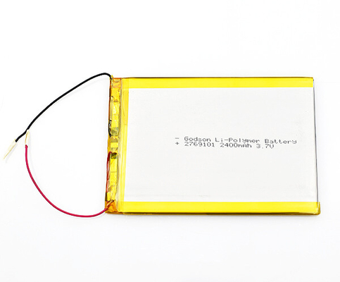 2769101 ελαφρύ 2400mAh 3.7V μπαταριών λίθιου ιονικό πολυμερές κύτταρο έκτακτης ανάγκης