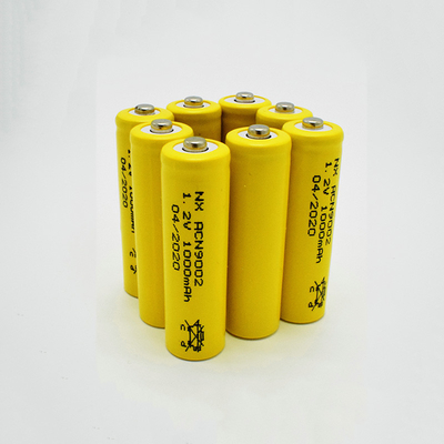 Κίτρινο PVC 1,2 επανακαταλογηστέος AA1000mAh μπαταριών Β Nicd τύπος ραβδιών κυττάρων