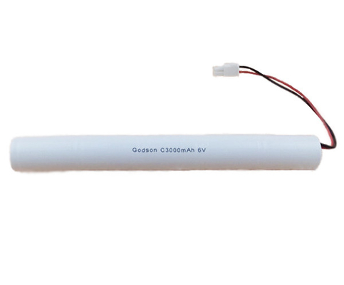 Αναφορτιζόμενο Stick 6V Ni-cd μπαταρία C3000mAh Μακρό κύκλο ζωής Επείγον φωτισμό