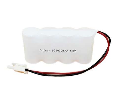 Δίπλα-δίπλα ελαφρύ πακέτο 4,8 Β SC2000mAh NiCd 36g μπαταριών εξόδων κινδύνου