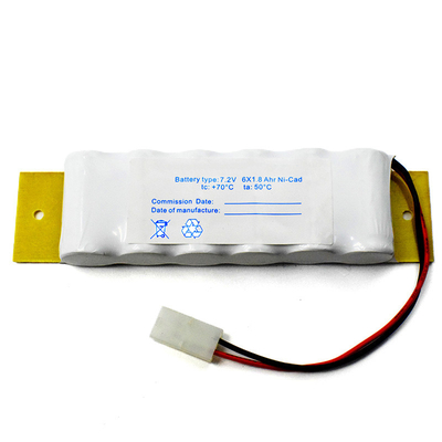 Ελαφριές μπαταρίες NiCd επανακαταλογηστέο 1800mAh 7.2V εξόδων πυρκαγιάς πινάκων σημαδιών