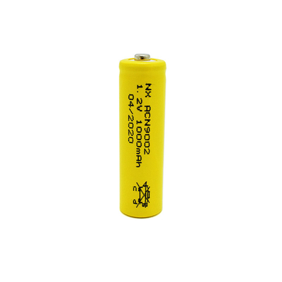 Κίτρινο PVC 1,2 επανακαταλογηστέος AA1000mAh μπαταριών Β Nicd τύπος ραβδιών κυττάρων