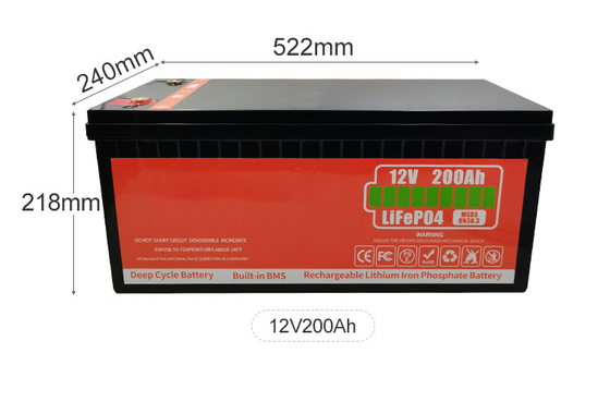 Περιβαλλοντικώς φιλικός βαθύ κύκλο 12V LiFePO4 μπαταρία 50Ah 200Ah Χαμηλή αυτοαποφόρτιση